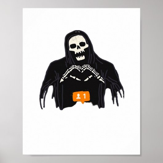 Skeleton Hand Heart Follower Classic Poster (Vorne)