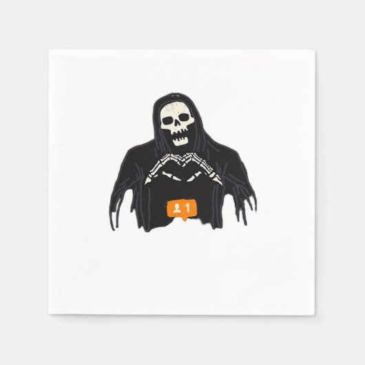 Skeleton Hand Heart Follower Classic Serviette (Vorderseite)