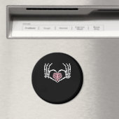 Skeleton Hand Heart Funny Halloween Frauen Männer Magnet (In Situ (Geschirrspüler))