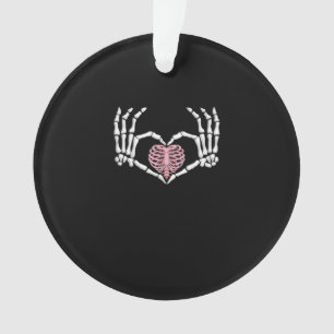 Skeleton Hand Heart Funny Halloween Frauen Männer Ornament