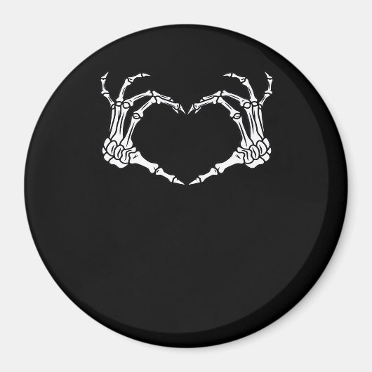 Skeleton Hand Heart Halloween Design Magnet (Vorne)