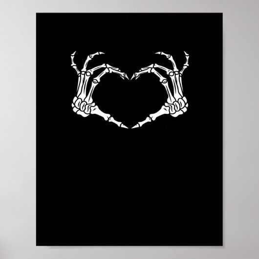 Skeleton Hand Heart Halloween Design Poster (Vorne)