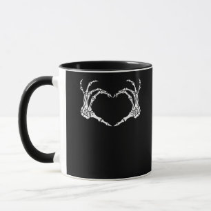 Skeleton Hand Heart Halloween Design Tasse