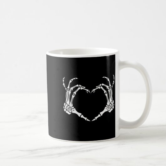 Skeleton Hand Heart Halloween Funny Bones Love Kaffeetasse (Rechts)
