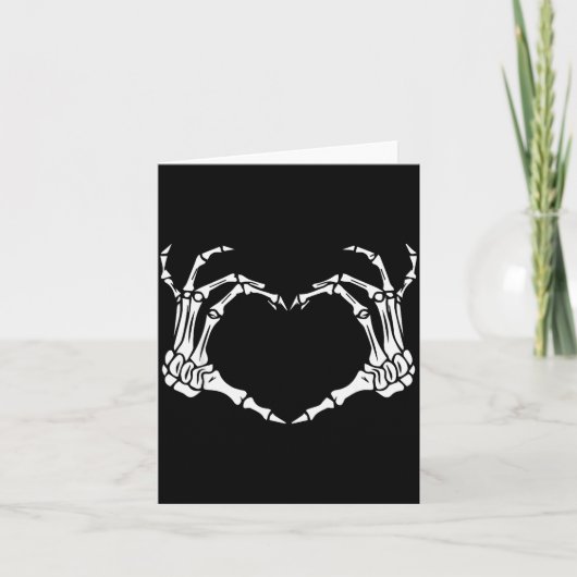 Skeleton Hand Heart Halloween Funny Bones Love  Karte (Vorderseite)