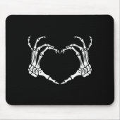 Skeleton Hand Heart Halloween Funny Bones Love Mousepad (Vorne)