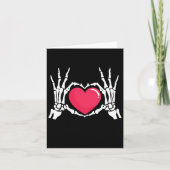 Skeleton Hand Heart Halloween Karte (Vorderseite)