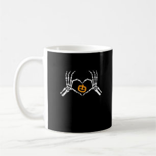 Skeleton Hand Heart Halloween Kostüm Pumpkin Kaffeetasse