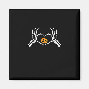 Skeleton Hand Heart Halloween Kostüm Pumpkin Magnet