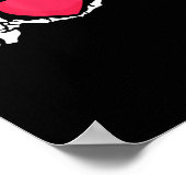 Skeleton Hand Heart Halloween Poster (Ecke)