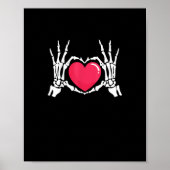 Skeleton Hand Heart Halloween Poster (Vorne)