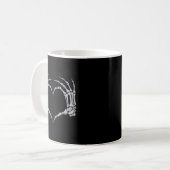 Skeleton Hand Heart Halloween Valentines Matching  Kaffeetasse (Vorderseite Links)