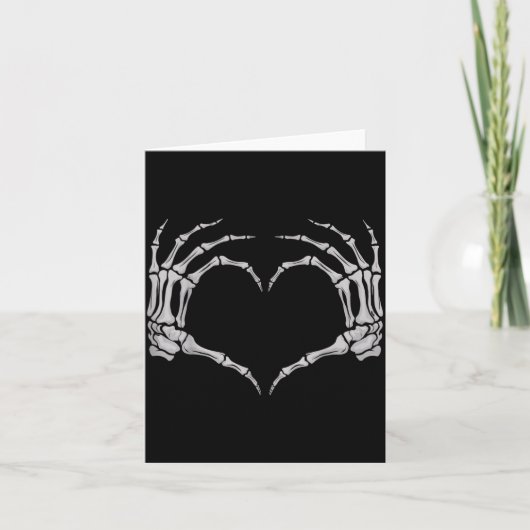 Skeleton Hand Heart Halloween Valentines Matching  Karte (Vorderseite)
