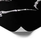 Skeleton Hand Heart Halloween Valentines Matching Poster (Ecke)