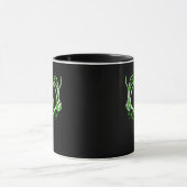 Skeleton Hand Heart Kleeblatt St Patricks Day Padd Tasse (Zentrum)