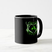 Skeleton Hand Heart Kleeblatt St Patricks Day Padd Tasse (VorderseiteRechts)