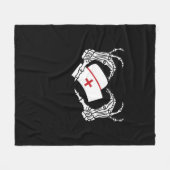 Skeleton Hand Heart Lazy Diy Halloween Kostüm Nur Fleecedecke (Vorderseite (Horizontal))