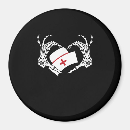 Skeleton Hand Heart Lazy Diy Halloween Kostüm Nur Magnet (Vorne)