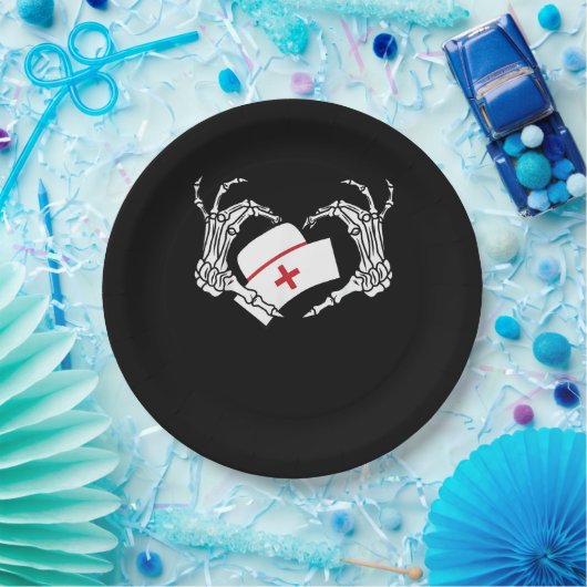 Skeleton Hand Heart Lazy Diy Halloween Kostüm Nur Pappteller (Party)