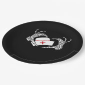 Skeleton Hand Heart Lazy Diy Halloween Kostüm Nur Pappteller (Schrägansicht)