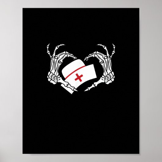 Skeleton Hand Heart Lazy Diy Halloween Kostüm Nur Poster (Vorne)