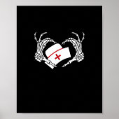 Skeleton Hand Heart Lazy Diy Halloween Kostüm Nur Poster (Vorne)