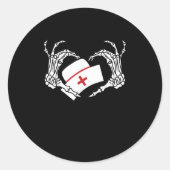 Skeleton Hand Heart Lazy Diy Halloween Kostüm Nur Runder Aufkleber (Vorderseite)