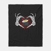 Skeleton Hand Heart Lazy Diy Halloween Kostümkost Fleecedecke (Vorderseite)