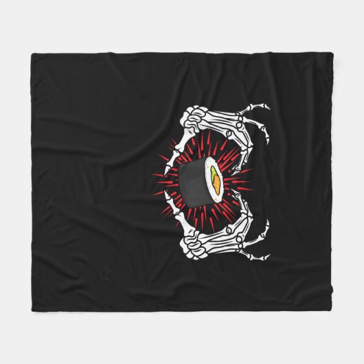 Skeleton Hand Heart Lazy Diy Halloween Kostümkost Fleecedecke (Vorderseite (Horizontal))