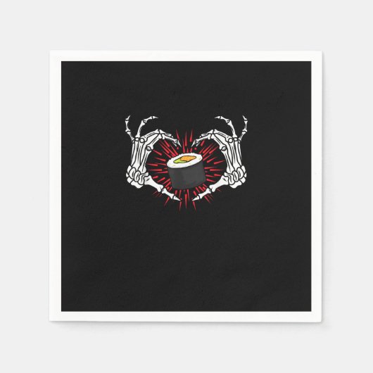 Skeleton Hand Heart Lazy Diy Halloween Kostümkost Serviette (Vorderseite)