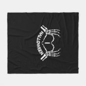 Skeleton Hand Heart Lazy Halloween Kostüm Funny Fleecedecke (Vorderseite (Horizontal))