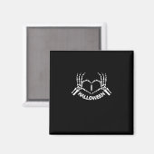 Skeleton Hand Heart Lazy Halloween Kostüm Funny Magnet (Vorderseite/Rückseite)