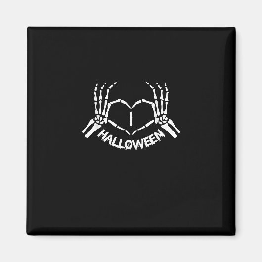 Skeleton Hand Heart Lazy Halloween Kostüm Funny Magnet (Vorne)