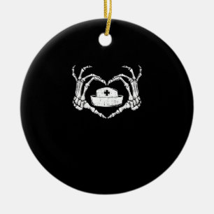 Skeleton Hand Heart Lazy Halloween Kostüm Funny N Keramik Ornament