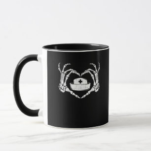 Skeleton Hand Heart Lazy Halloween Kostüm Funny N Tasse