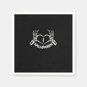 Skeleton Hand Heart Lazy Halloween Kostüm Funny Serviette (Vorderseite)