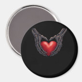 Skeleton Hand Heart Magnet (Vorderseite/Rückseite)