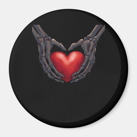 Skeleton Hand Heart Magnet (Vorne)