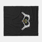 Skeleton Hand Heart Maracas Cinco De Mayo Mexiko Fleecedecke (Vorderseite (Horizontal))