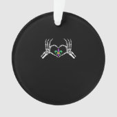Skeleton Hand Heart Mardi Gras Ornament (Vorderseite)