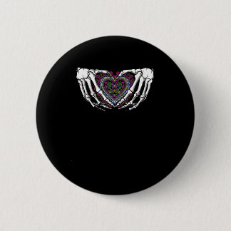 Skeleton Hand Heart Muertos Mexikanischer Tag der Button