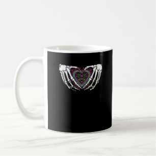 Skeleton Hand Heart Muertos Mexikanischer Tag der Kaffeetasse