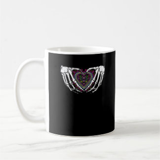Skeleton Hand Heart Muertos Mexikanischer Tag der Kaffeetasse