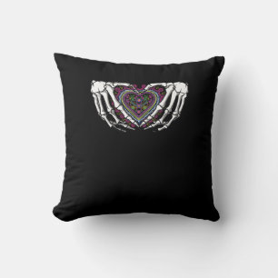Skeleton Hand Heart Muertos Mexikanischer Tag der Kissen