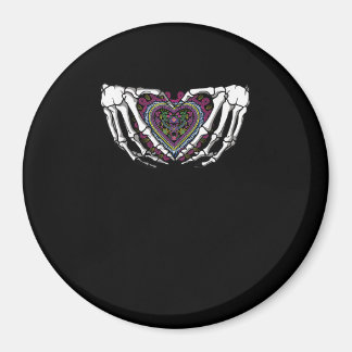 Skeleton Hand Heart Muertos Mexikanischer Tag der Magnet
