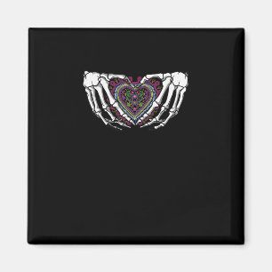 Skeleton Hand Heart Muertos Mexikanischer Tag der  Magnet