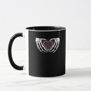 Skeleton Hand Heart Muertos Mexikanischer Tag der Tasse