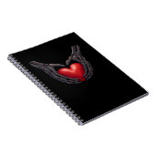 Skeleton Hand Heart Notizblock (Rechte Seite)