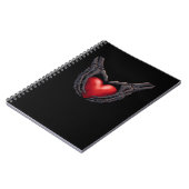 Skeleton Hand Heart Notizblock (Linke Seite)