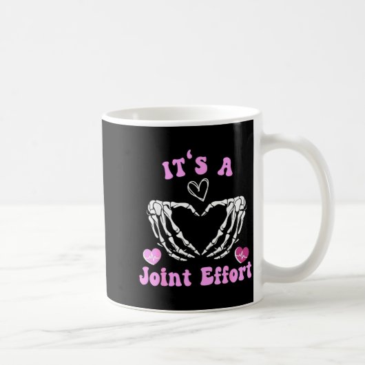 Skeleton Hand Heart Orthopedic Nurse It's A Joint  Kaffeetasse (Rechts)